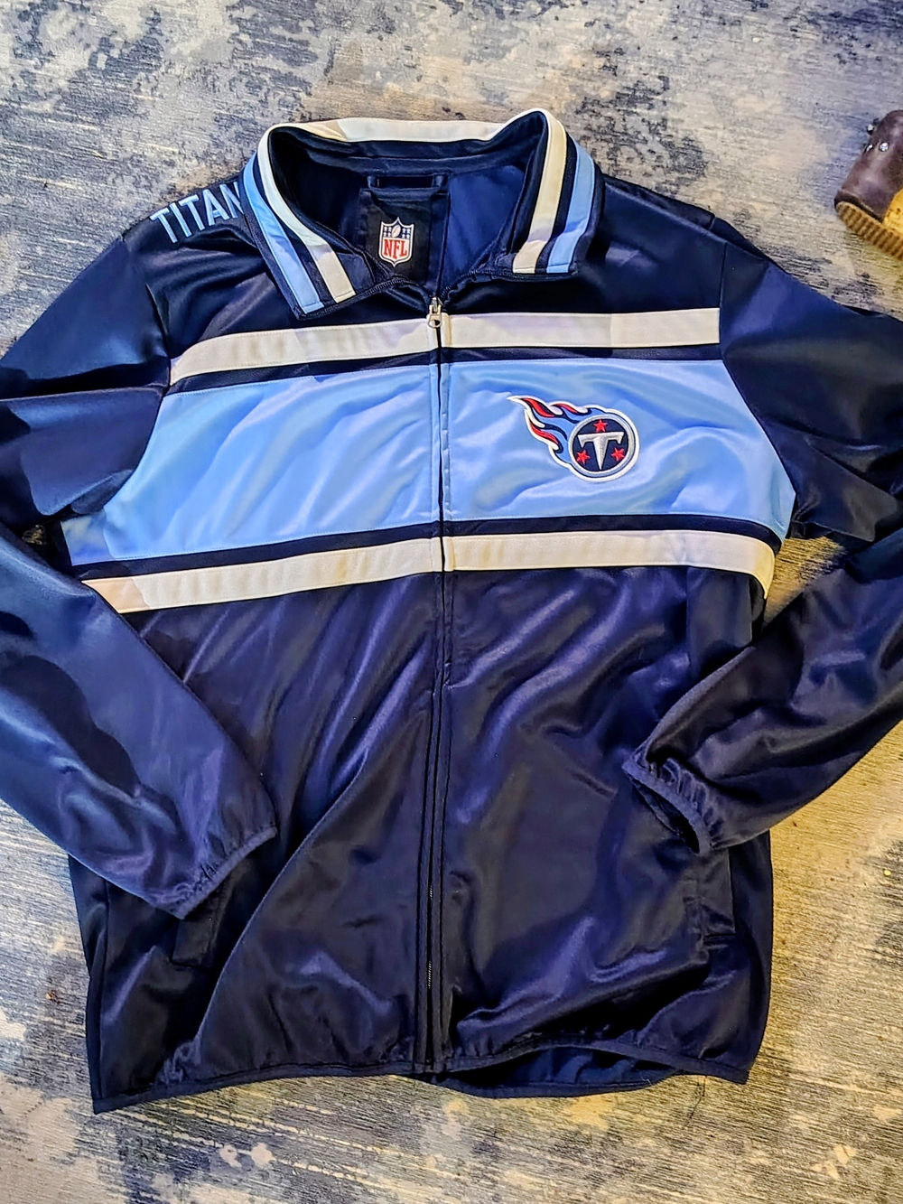 NFL Tennessee Titans Navy & Light Blue Track Jacket